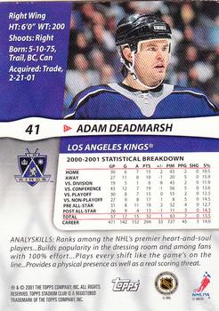 2001-02 Stadium Club #41 Adam Deadmarsh Back