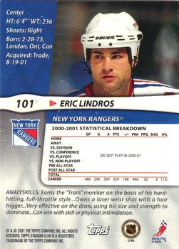 2001-02 Stadium Club #101 Eric Lindros Back