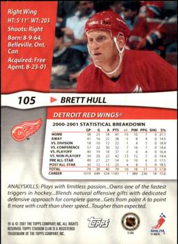 2001-02 Stadium Club #105 Brett Hull Back
