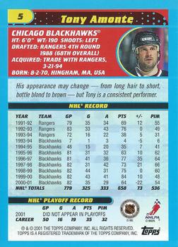 2001-02 Topps #5 Tony Amonte Back
