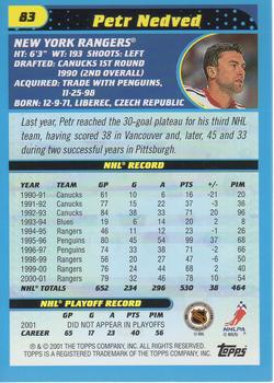 2001-02 Topps #83 Petr Nedved Back