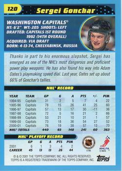 2001-02 Topps #120 Sergei Gonchar Back