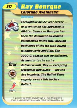 2001-02 Topps #317 Ray Bourque Back
