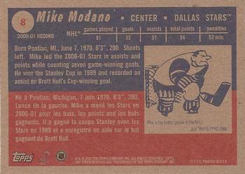 2001-02 Topps Heritage #8 Mike Modano Back