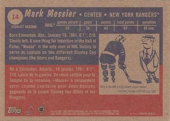 2001-02 Topps Heritage #14 Mark Messier Back