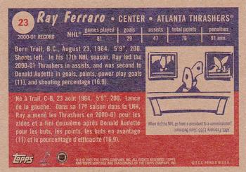 2001-02 Topps Heritage #23 Ray Ferraro Back
