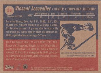 2001-02 Topps Heritage #55 Vincent Lecavalier Back