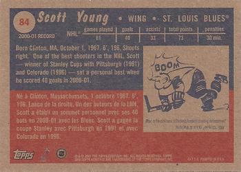 2001-02 Topps Heritage #84 Scott Young Back