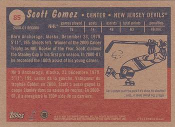 2001-02 Topps Heritage #85 Scott Gomez Back