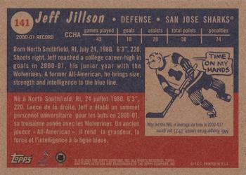 2001-02 Topps Heritage #141 Jeff Jillson Back