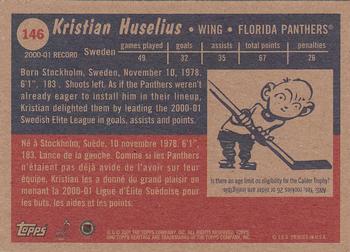 2001-02 Topps Heritage #146 Kristian Huselius Back