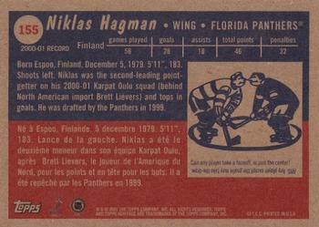 2001-02 Topps Heritage #155 Niklas Hagman Back