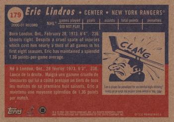 2001-02 Topps Heritage #179 Eric Lindros Back