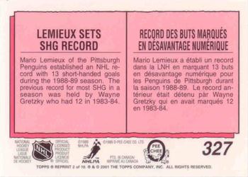 2001-02 Topps - Mario Lemieux Reprints #2 Mario Lemieux Back