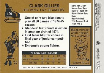 2001-02 Topps / O-Pee-Chee Archives #35 Clark Gillies Back
