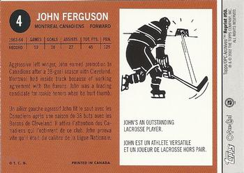 2001-02 Topps / O-Pee-Chee Archives #50 John Ferguson Back