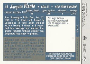 2001-02 Topps / O-Pee-Chee Archives #6 Jacques Plante Back
