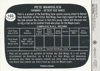 2001-02 Topps / O-Pee-Chee Archives #80 Pete Mahovlich Back