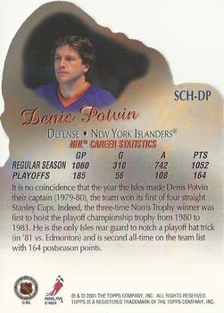 2001-02 Topps - Stanley Cup Heroes #SCH-DP Denis Potvin Back