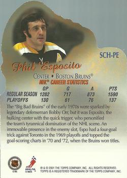 2001-02 Topps - Stanley Cup Heroes #SCH-PE Phil Esposito Back