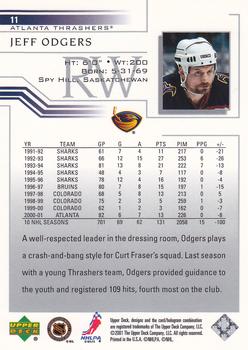 2001-02 Upper Deck #11 Jeff Odgers Back