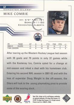 2001-02 Upper Deck #67 Mike Comrie Back