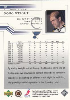 2001-02 Upper Deck #155 Doug Weight Back