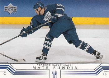 2001-02 Upper Deck #164 Mats Sundin Front