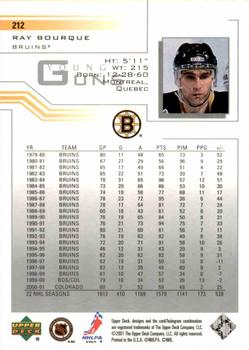 2001-02 Upper Deck #212 Ray Bourque Back
