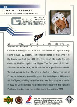 2001-02 Upper Deck #441 Chris Corrinet Back