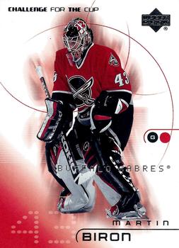 2001-02 Upper Deck Challenge for the Cup #8 Martin Biron Front