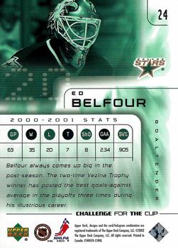 2001-02 Upper Deck Challenge for the Cup #24 Ed Belfour Back