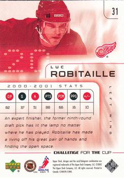 2001-02 Upper Deck Challenge for the Cup #31 Luc Robitaille Back