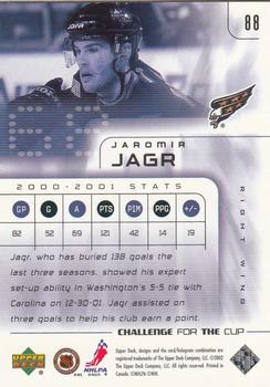 2001-02 Upper Deck Challenge for the Cup #88 Jaromir Jagr Back
