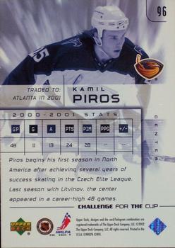 2001-02 Upper Deck Challenge for the Cup #96 Kamil Piros Back