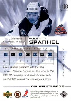 2001-02 Upper Deck Challenge for the Cup #103 Martin Spanhel Back