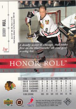 2001-02 Upper Deck Honor Roll #1 Bobby Hull Back
