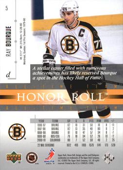 2001-02 Upper Deck Honor Roll #5 Ray Bourque Back