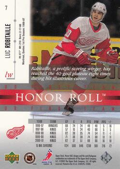 2001-02 Upper Deck Honor Roll #7 Luc Robitaille Back