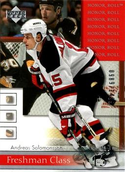 2001-02 Upper Deck Honor Roll #80 Andreas Salomonsson Front