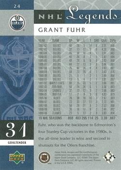 2001-02 Upper Deck Legends #24 Grant Fuhr Back