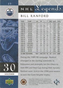 2001-02 Upper Deck Legends #25 Bill Ranford Back