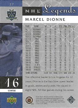 2001-02 Upper Deck Legends #27 Marcel Dionne Back