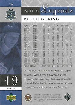 2001-02 Upper Deck Legends #28 Butch Goring Back