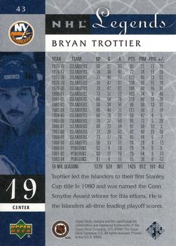 2001-02 Upper Deck Legends #43 Bryan Trottier Back