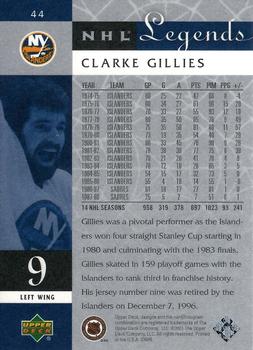 2001-02 Upper Deck Legends #44 Clark Gillies Back