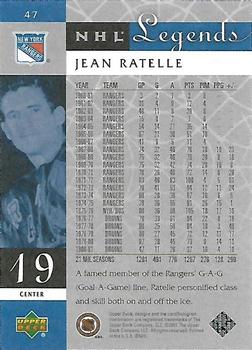 2001-02 Upper Deck Legends #47 Jean Ratelle Back