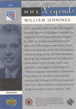 2001-02 Upper Deck Legends #49 William Jennings Back