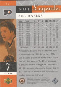 2001-02 Upper Deck Legends #55 Bill Barber Back