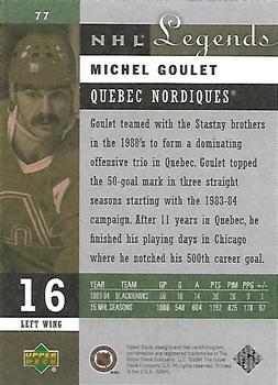 2001-02 Upper Deck Legends #77 Michel Goulet Back